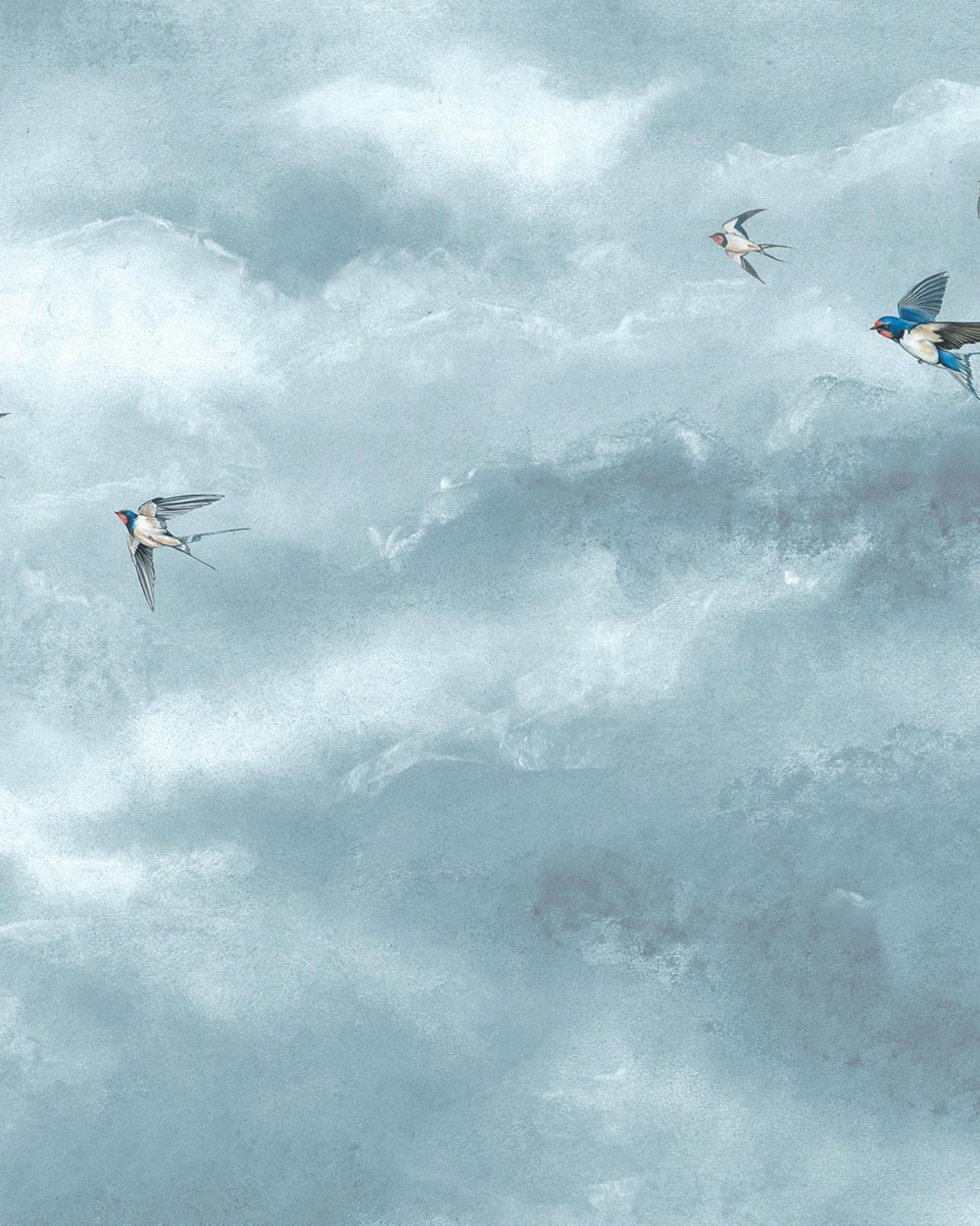 Flight of Swallows Daybreak Bespoke Mural - 117755_TILE_01.jpg