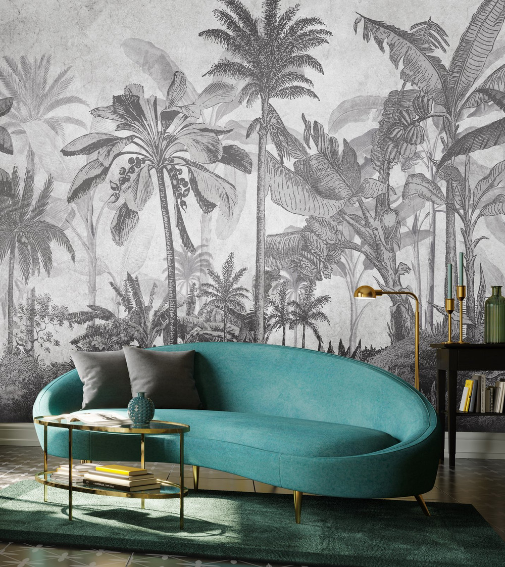 Vintage Jungle Grey Bespoke Mural - 117773_ROOMSET_01.jpg