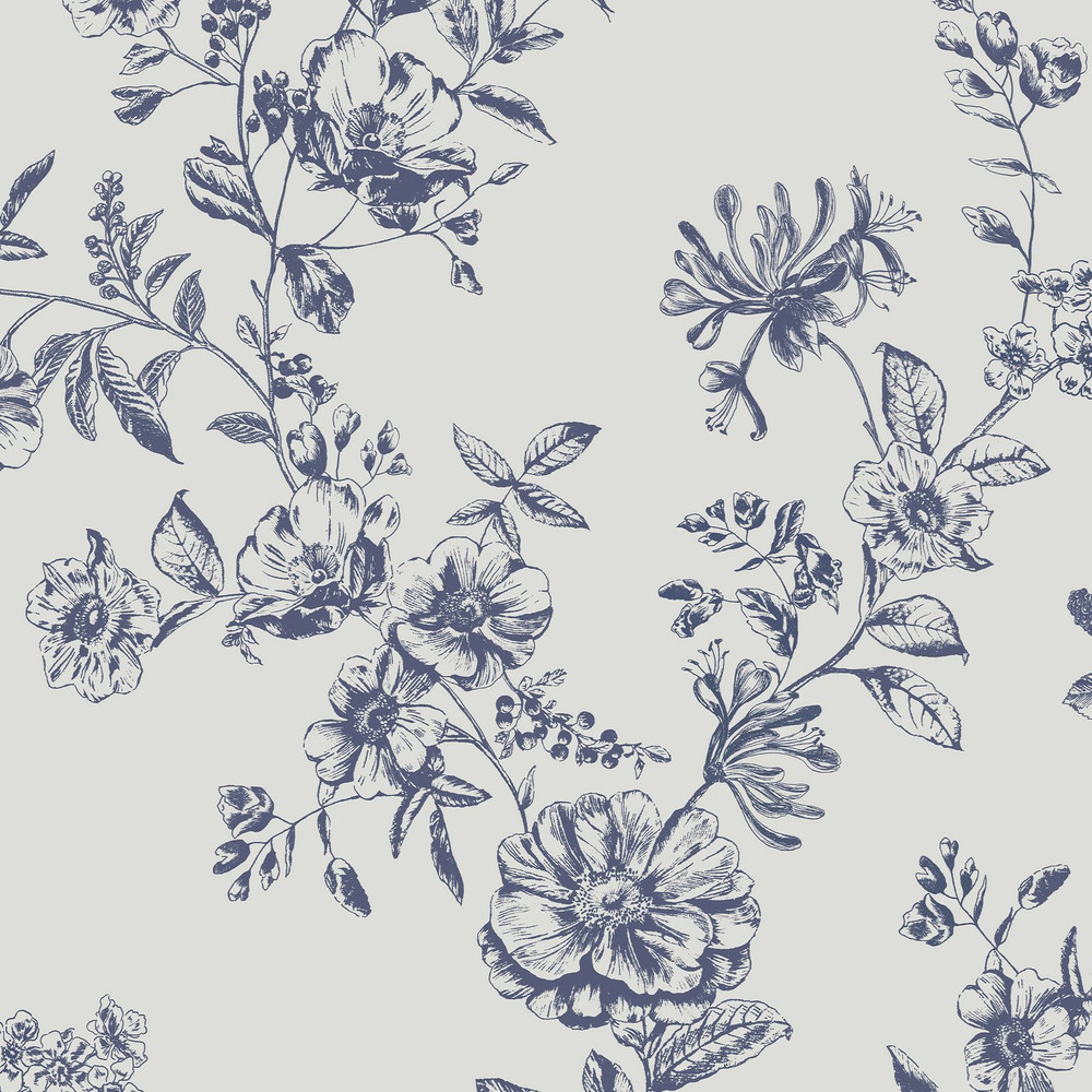 Joules Honey Floral Creme Wallpaper - 120866_TILE_01.jpg