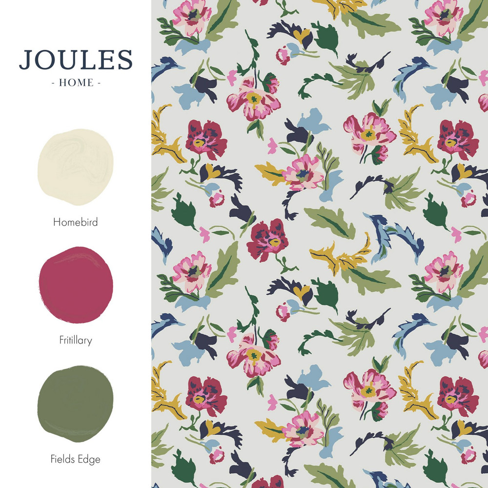Joules Cambridge Painted Floral Creme Wallpaper - 120867_FLATLAY_CAMBRIDGE PAINTED FLORAL CREME_01.jpg