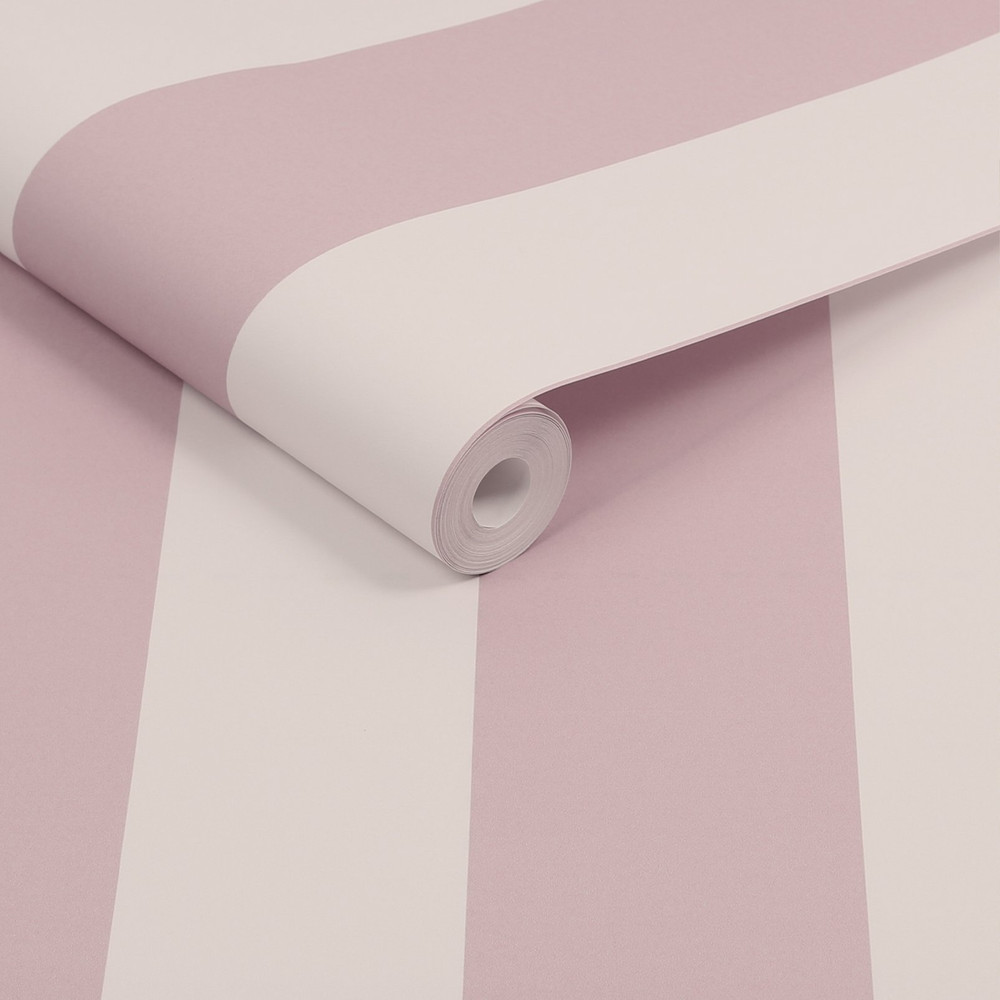 Joules Harborough Stripe Pink Wallpaper - 120890_ROLLSHOT_01.jpg