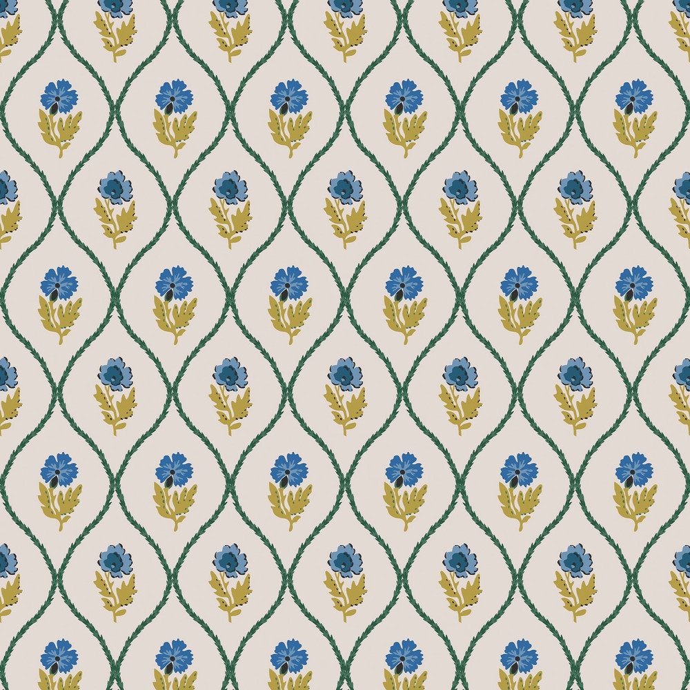 Joules Trellis Floral Creme Gold Wallpaper - 120876_TILE_01.jpg