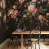 Hague Fleurs Black Bespoke Mural  Hague Fleurs Black Bespoke Mural
