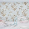 Bird Chinoiserie Blue and Gold Wallpaper Bird Chinoiserie Blue and Gold Wallpaper