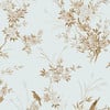 Bird Chinoiserie Blue and Gold Wallpaper Bird Chinoiserie Blue and Gold Wallpaper