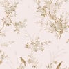 Bird Chinoiserie Pink and Gold Wallpaper Bird Chinoiserie Pink and Gold Wallpaper