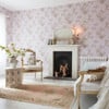 Bird Chinoiserie Pink and Gold Wallpaper Bird Chinoiserie Pink and Gold Wallpaper