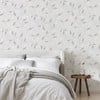 Ornamental Leaf Silver Wallpaper Ornamental Leaf Silver Wallpaper