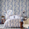 Cath Kidston Road Floral Blue & White Wallpaper Cath Kidston Road Floral Blue & White Wallpaper