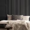 Loom Stripe Charcoal Wallpaper Loom Stripe Charcoal Wallpaper