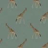 Sophie Allport Giraffe Heritage Teal Wallpaper Sophie Allport Giraffe Heritage Teal Wallpaper