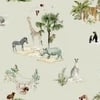 Sophie Allport Animals of the World Hambleton Sage Wallpaper Sophie Allport Animals of the World Hambleton Sage Wallpaper