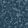 Clarissa Hulse Wild Chervil Navy & Silver Wallpaper Clarissa Hulse Wild Chervil Navy & Silver Wallpaper