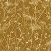Clarissa Hulse Wild Chervil Mustard & Pewter Wallpaper Clarissa Hulse Wild Chervil Mustard & Pewter Wallpaper