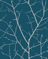 Boreas Teal & Silver Wallpaper Boreas Teal & Silver Wallpaper
