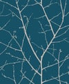 Boreas Teal & Silver Wallpaper Boreas Teal & Silver Wallpaper