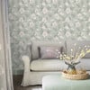 Laura Ashley Fleurir Smoke Green Wallpaper Laura Ashley Fleurir Smoke Green Wallpaper