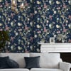 Laura Ashley Summer Palace Midnight Blue Wallpaper Laura Ashley Summer Palace Midnight Blue Wallpaper
