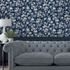 Laura Ashley Rye Midnight Seaspray Blue Wallpaper Laura Ashley Rye Midnight Seaspray Blue Wallpaper