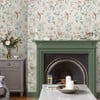 Laura Ashley Summer Palace Sage and Apricot Wallpaper Laura Ashley Summer Palace Sage and Apricot Wallpaper