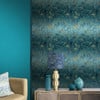 Meadow Grass Teal & Soft Gold Wallpaper by Clarissa Hulse Meadow Grass Teal & Soft Gold Wallpaper by Clarissa Hulse