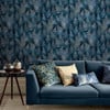 Woodland Fern French Navy Wallpaper by Clarissa Hulse Woodland Fern French Navy Wallpaper by Clarissa Hulse