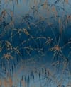 Meadow Grass French Navy & Copper Wallpaper by Clarissa Hulse Meadow Grass French Navy & Copper Wallpaper by Clarissa Hulse