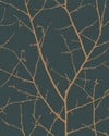 Boreas Teal & Copper Wallpaper Boreas Teal & Copper Wallpaper