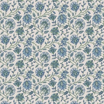 Joules Trailing Indienne Floral Blue & Green Wallpaper - 145394_TILE_TRAILING INDIENNE FLORAL BLUE AND GREEN_01.jpg