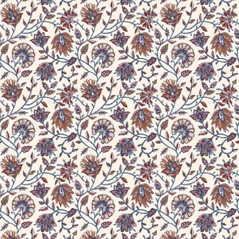 Joules Trailing Indienne Floral Blue & Orange Wallpaper - 145383_TILE_TRAILING INDIENNE BLUE AND ORANGE_01.jpg