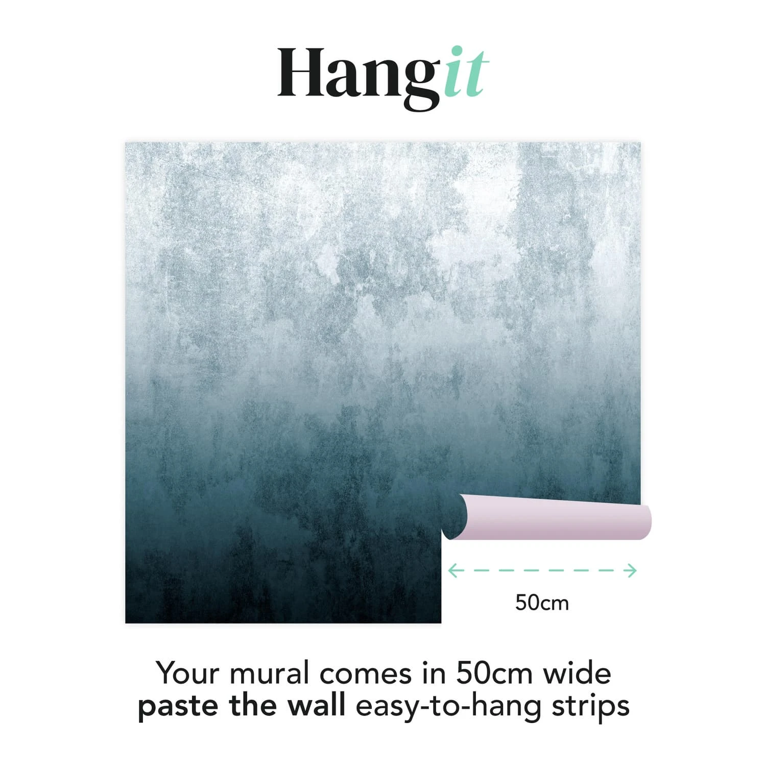 Ombre Teal Bespoke Mural