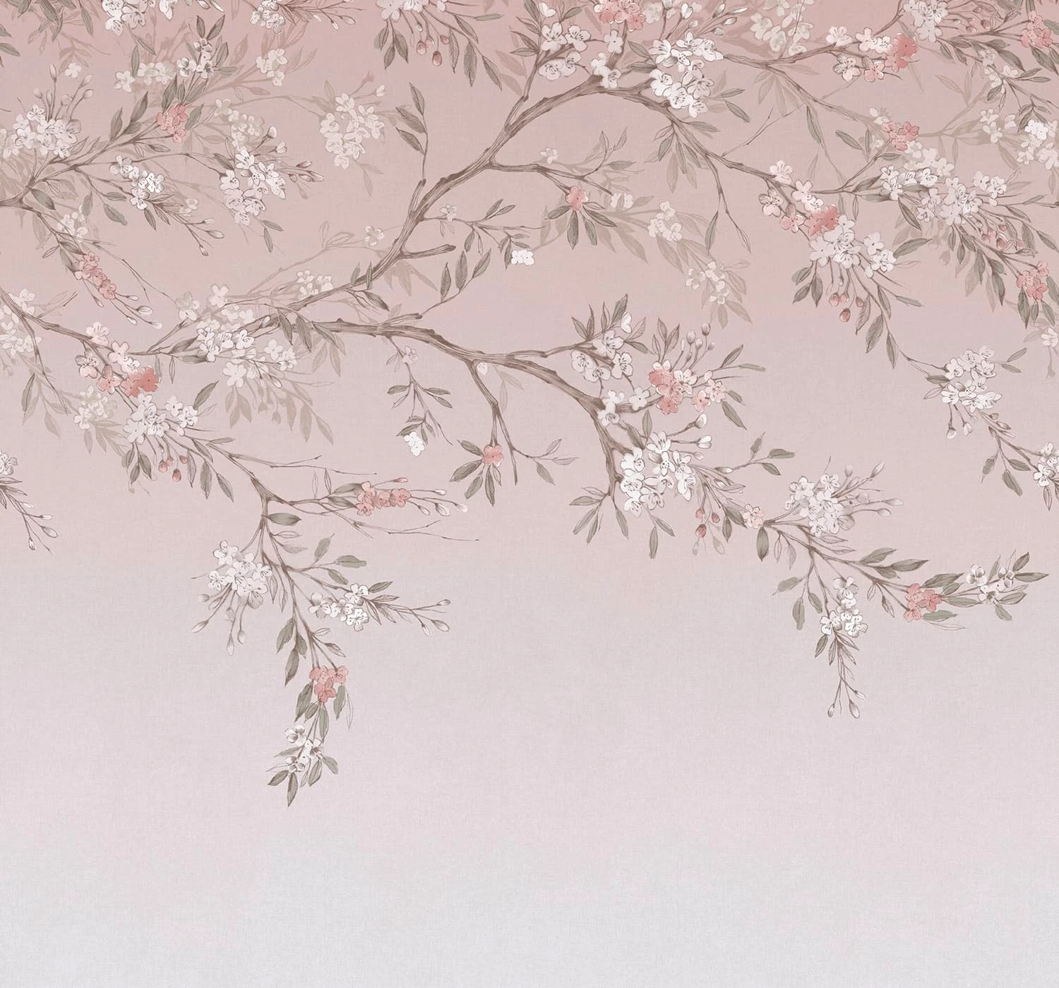 Blossom Trail Pink Bespoke Mural