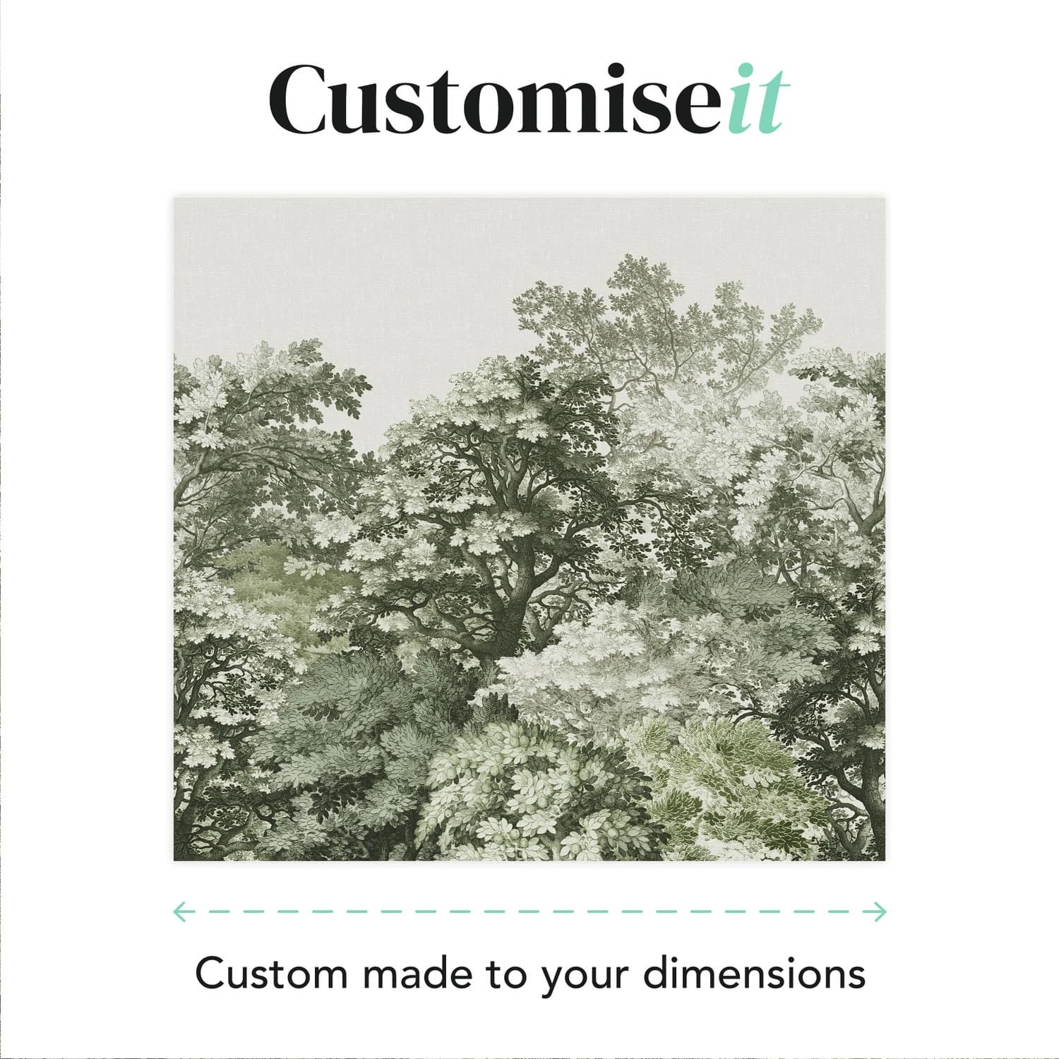 Forest Canopy Sage Bespoke Mural