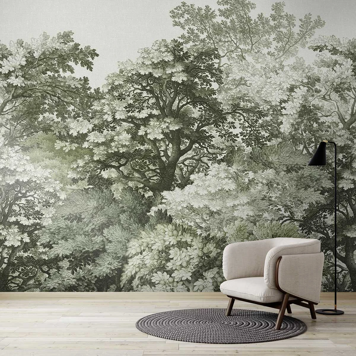 Forest Canopy Sage Bespoke Mural