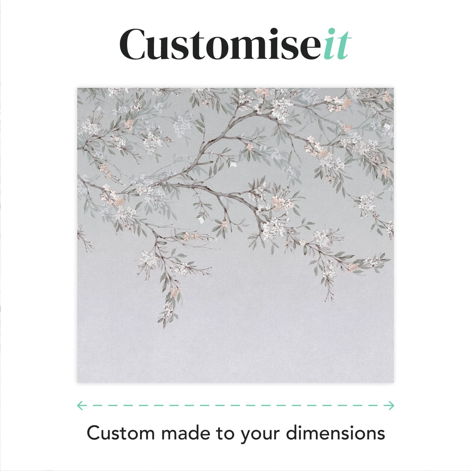 Blossom Trail Blue Bespoke Mural