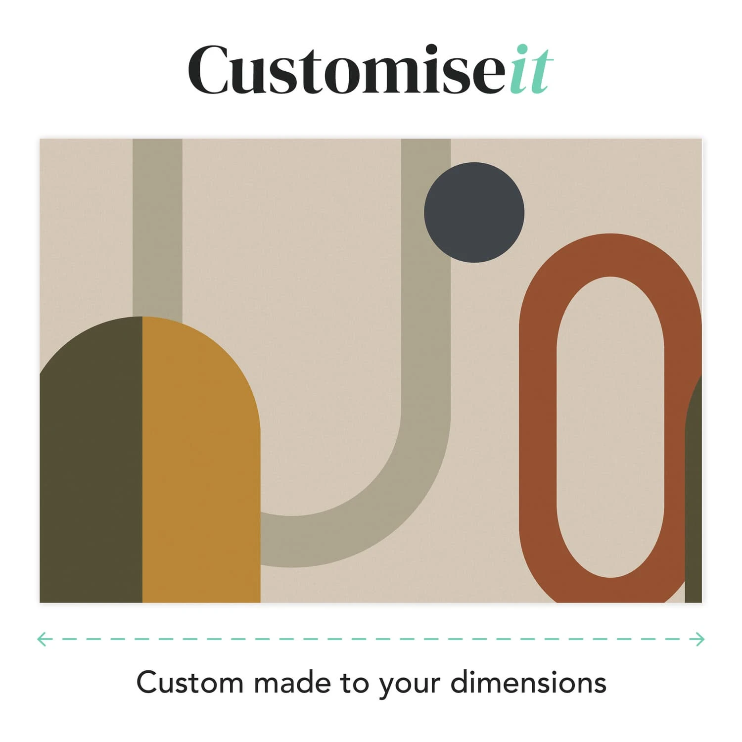 Oval Geo Pop Yellow Bespoke Mural