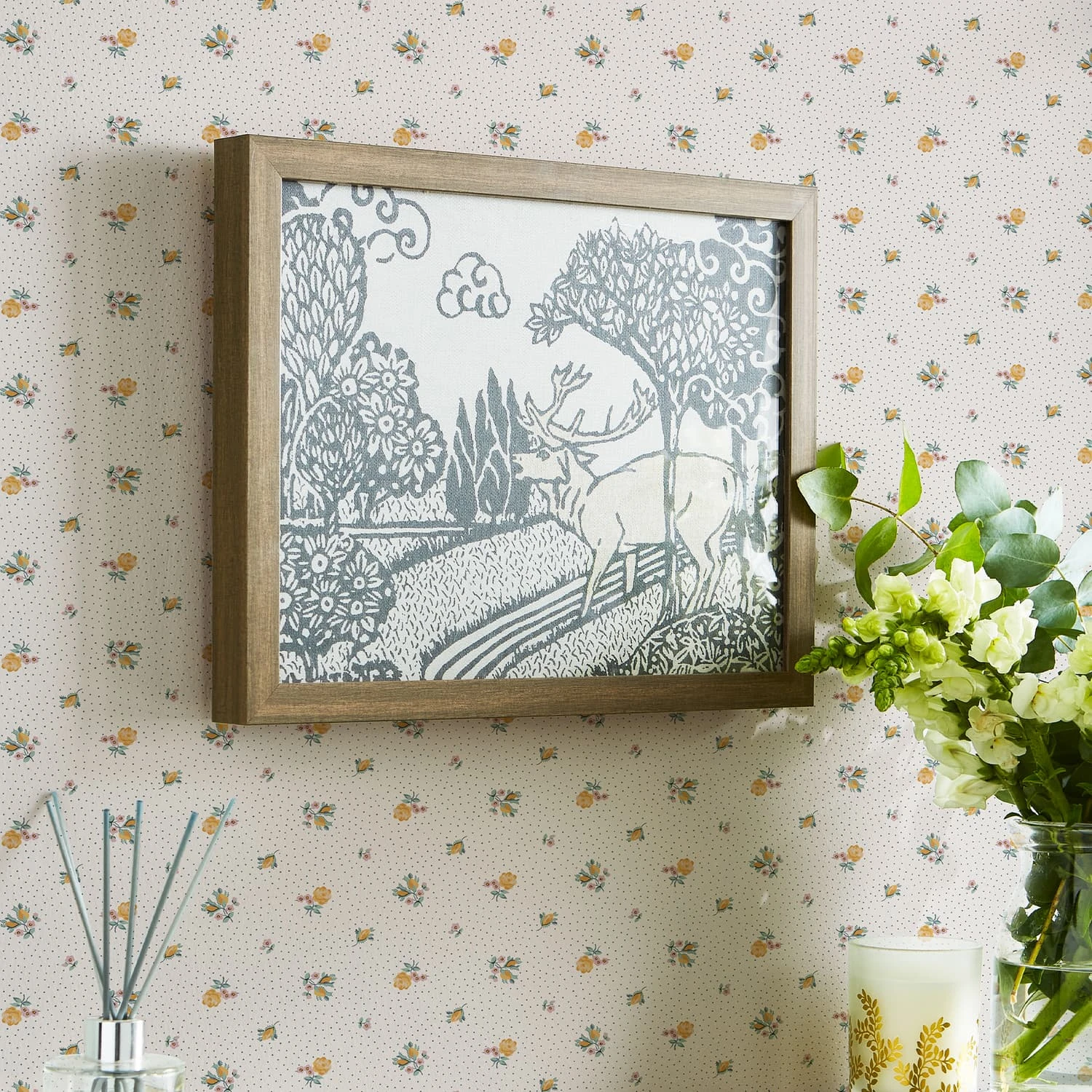 Laura Ashley Claudia’s Friend Pale Ochre Yellow Wallpaper