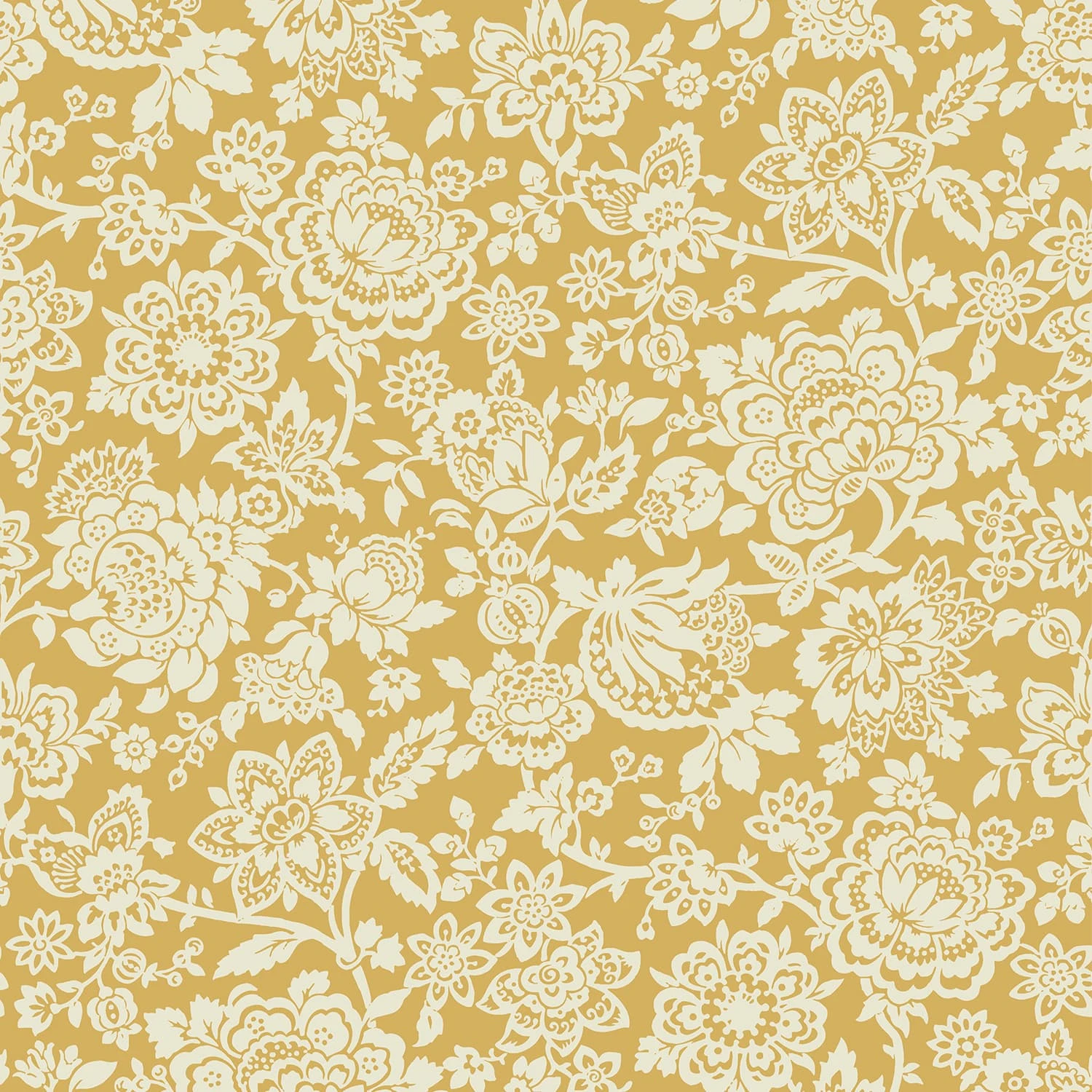 Laura Ashley Trailing Laurissa Pale Ochre Yellow Wallpaper
