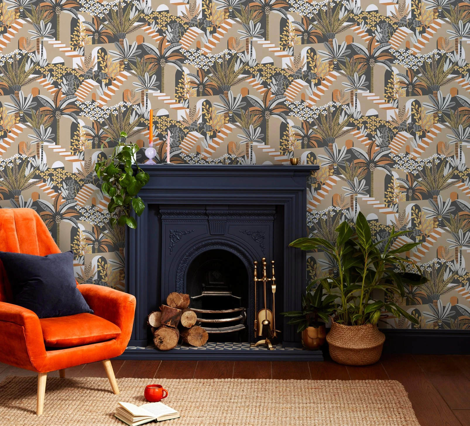 Vacay Ochre Wallpaper - 122363_ROOMSET_02.jpg