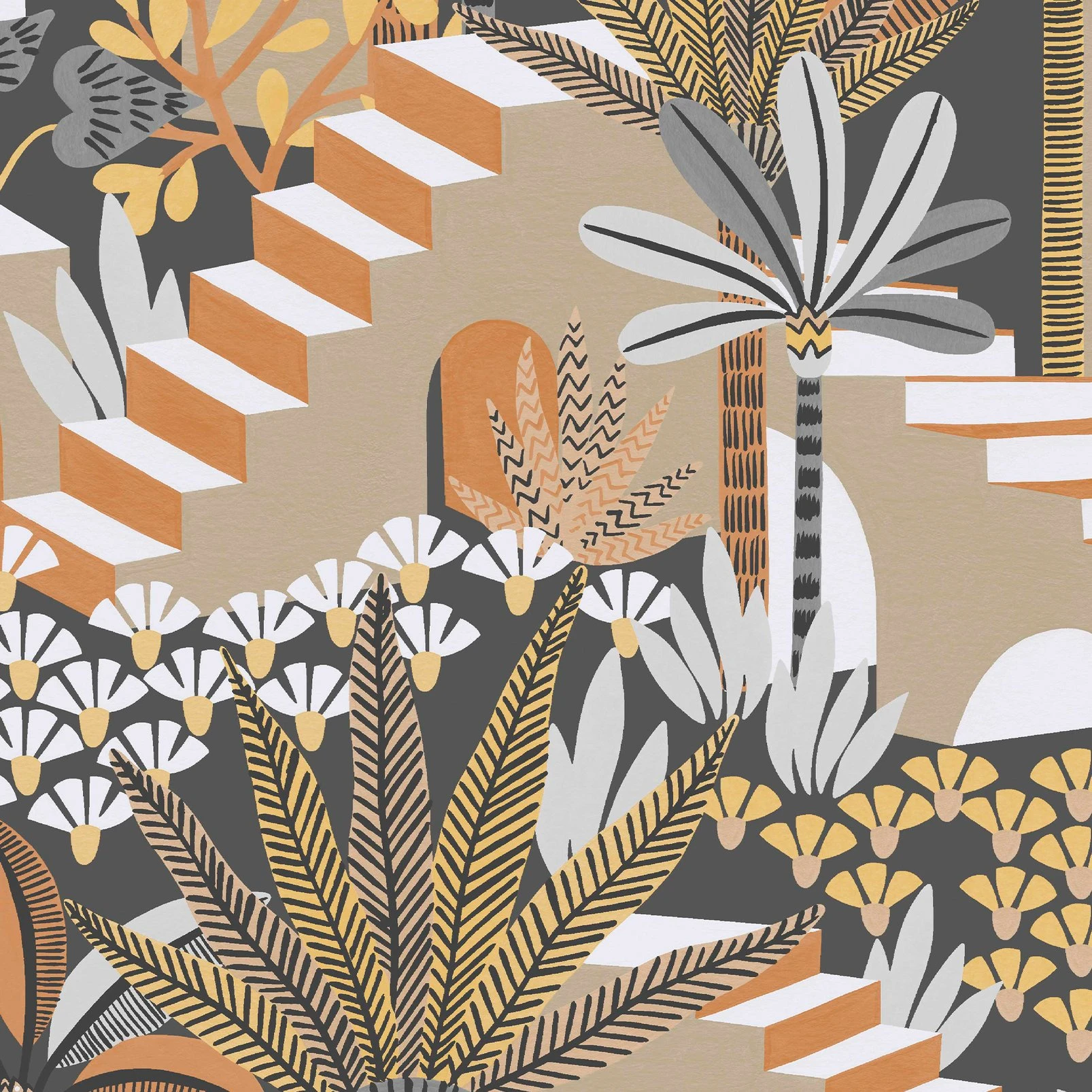Vacay Ochre Wallpaper - 122363_DETAIL_01.jpg