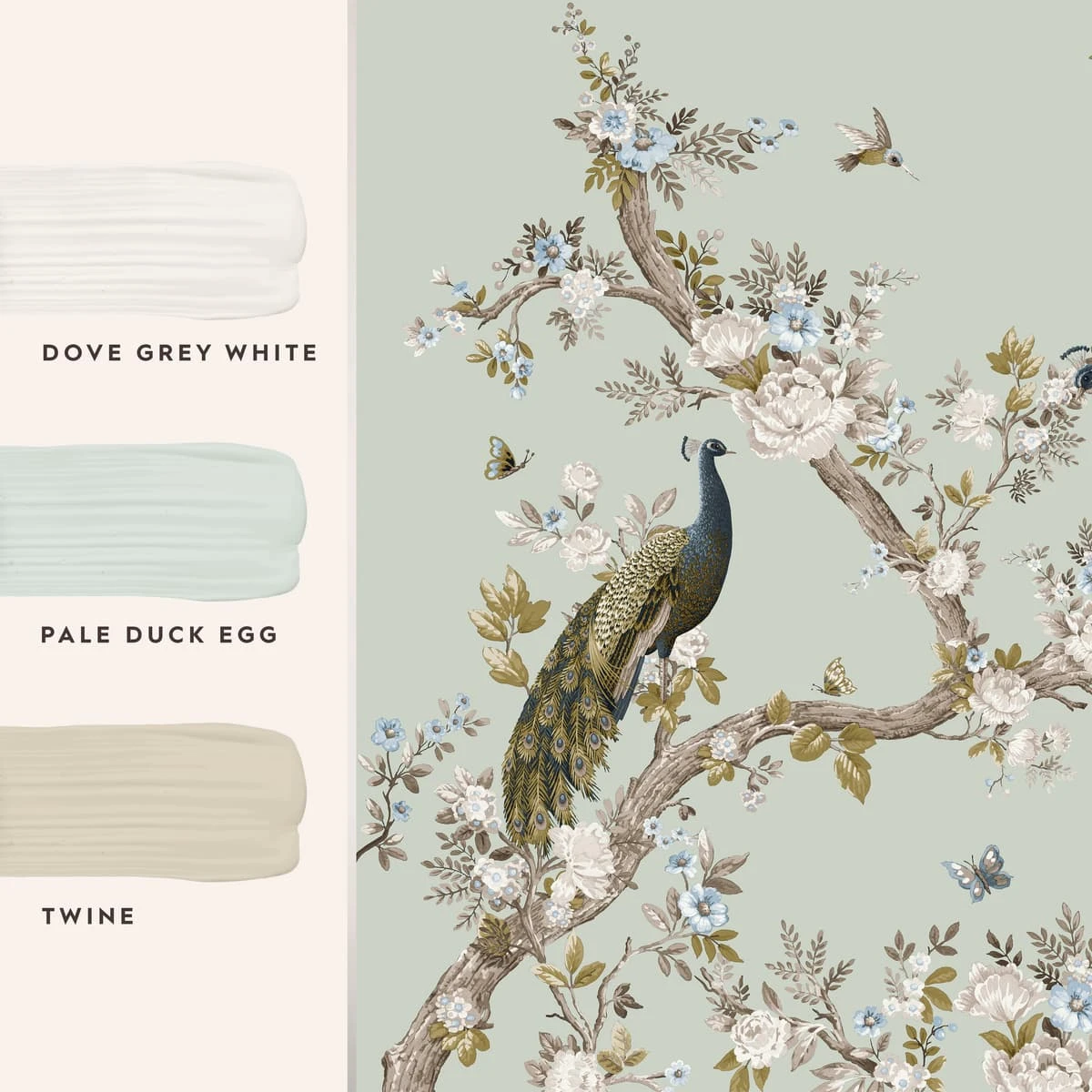 Laura Ashley Belvedere Duck Egg Blue Bespoke Mural