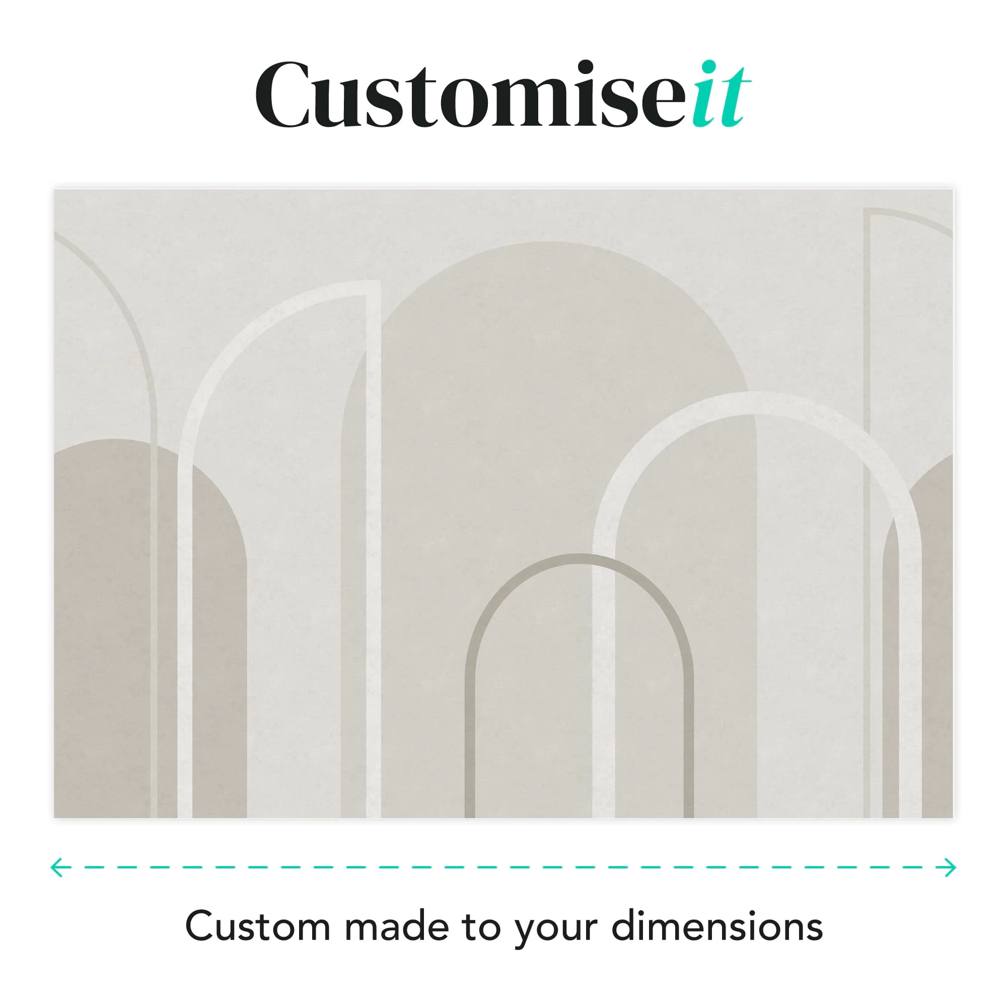 Linear Arch Gray Bespoke Mural