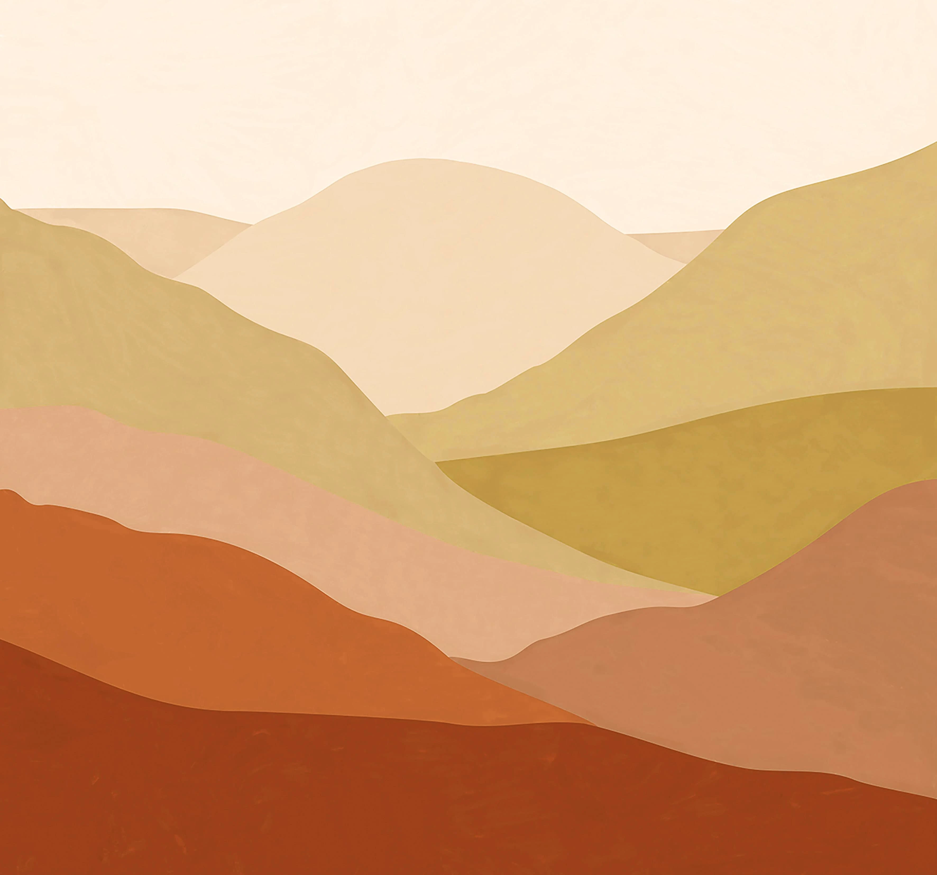 Beyond the Horizon Terracotta Bespoke Mural
