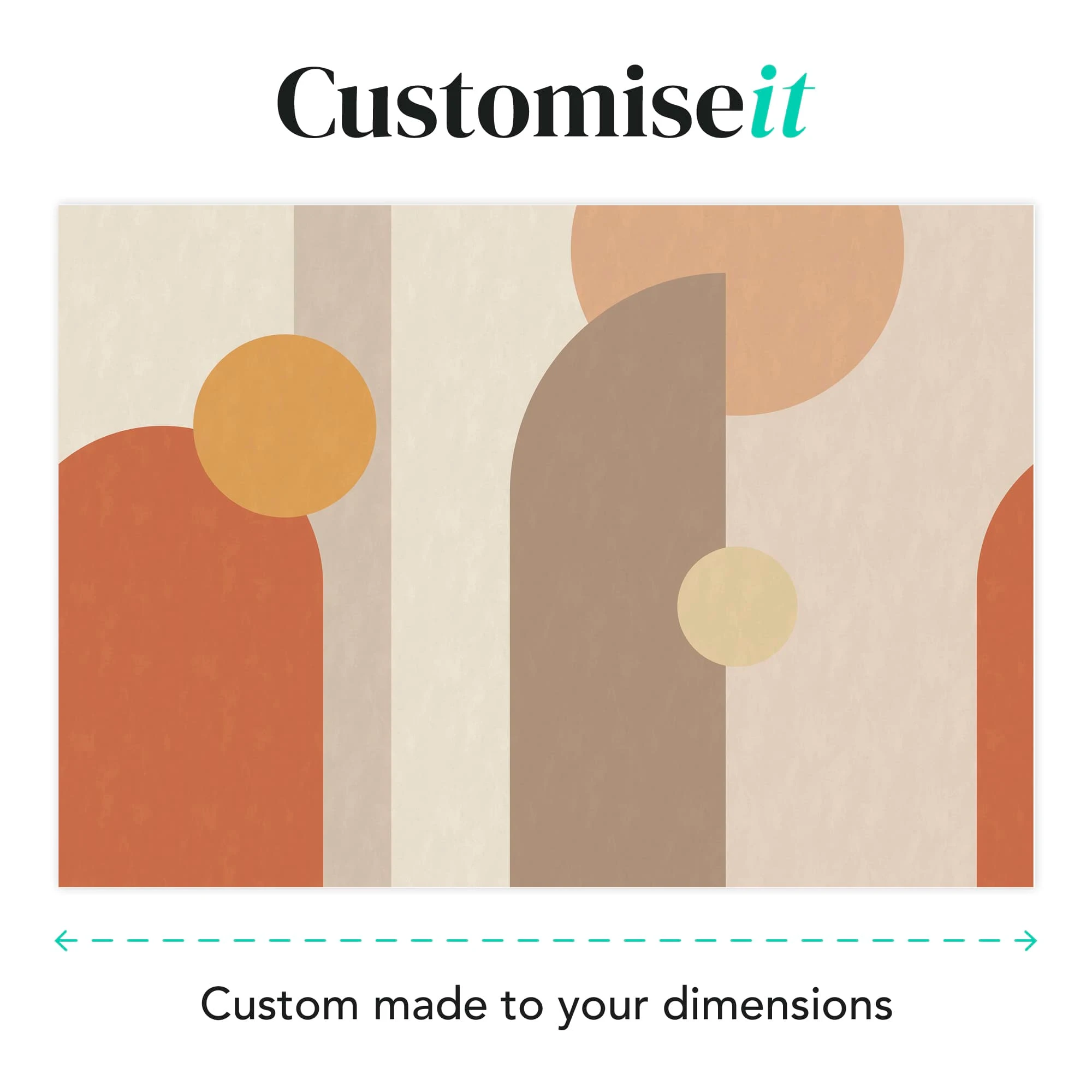 Curve and Arch Geo Rust Bespoke Mural
