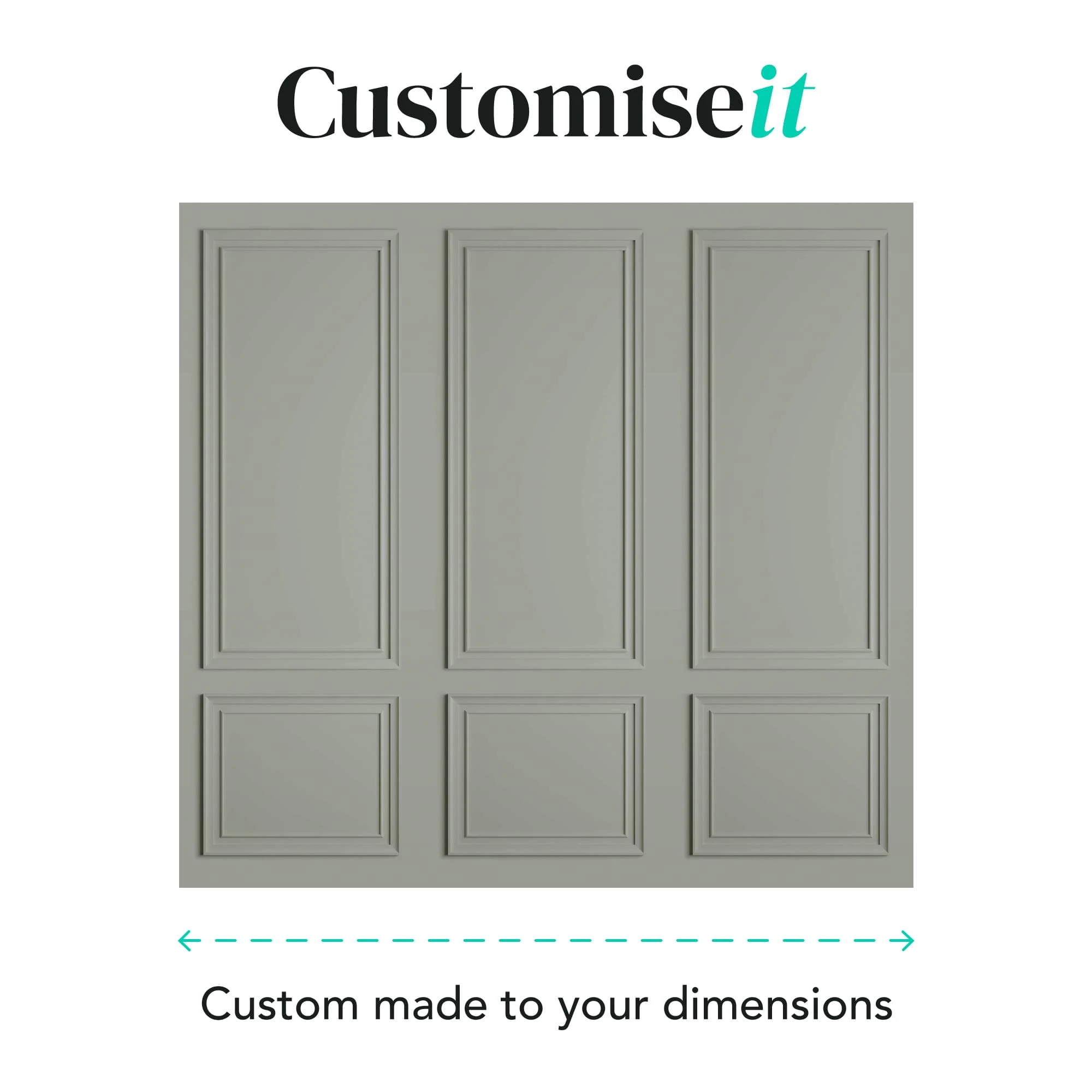 Stately Panel Gray Bespoke Mural