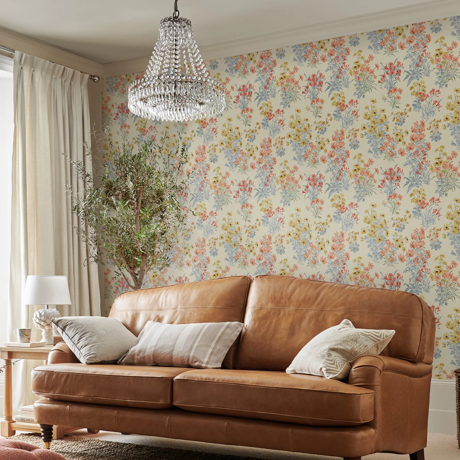 Laura Ashley Megan Ochre Yellow Wallpaper - 122742_ROOMSET_MEGAN OCHRE YELLOW.jpg
