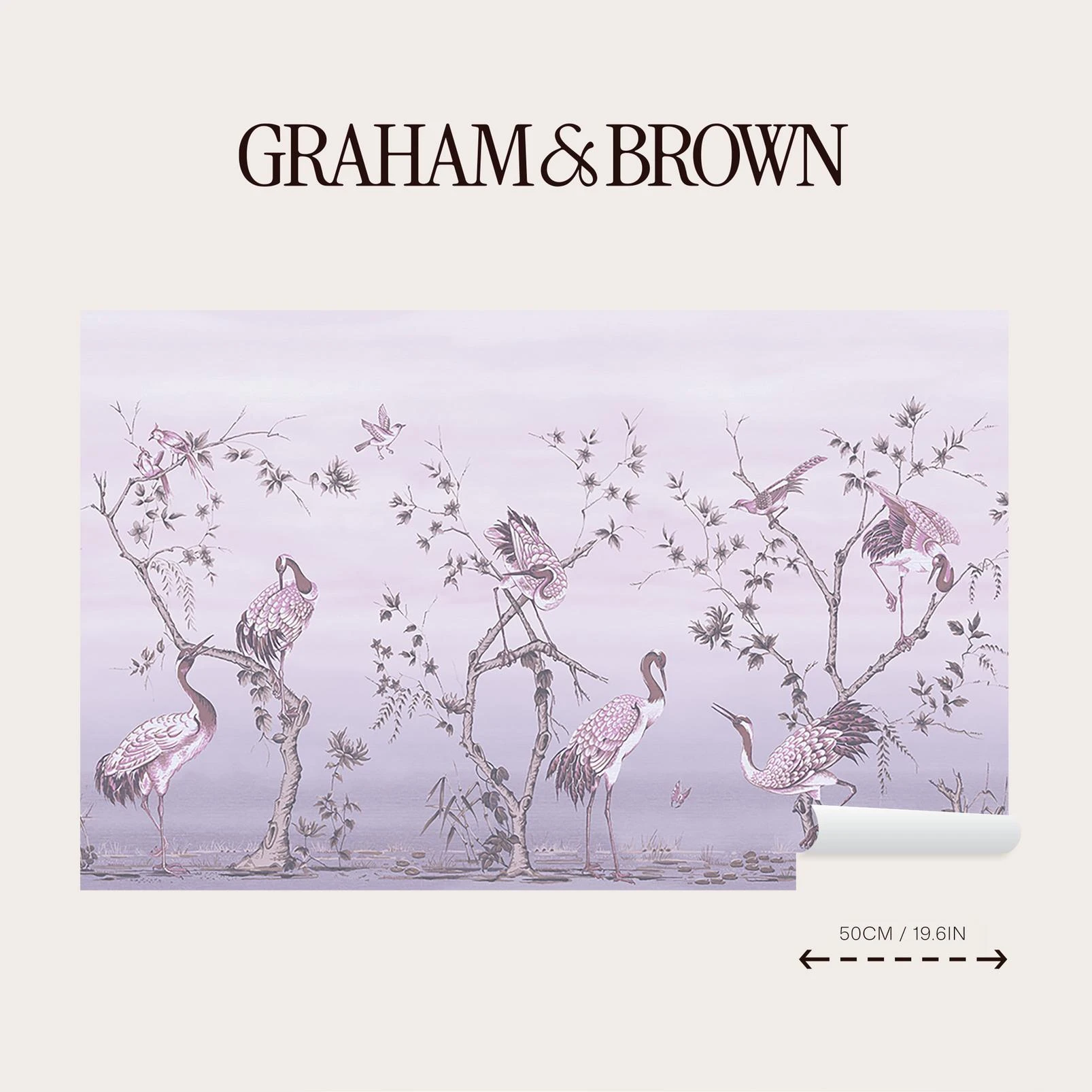 Grazing Cranes Dusk Bespoke Mural - 124784_STRIP_01.jpg