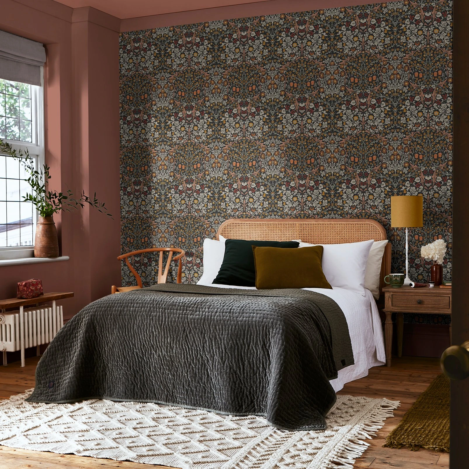 Blackthorn Charcoal & Burnt Orange Wallpaper - 124250_ROOMSET_BLACKTHORN CHARCOAL AND BURNT ORANGE_01.jpg