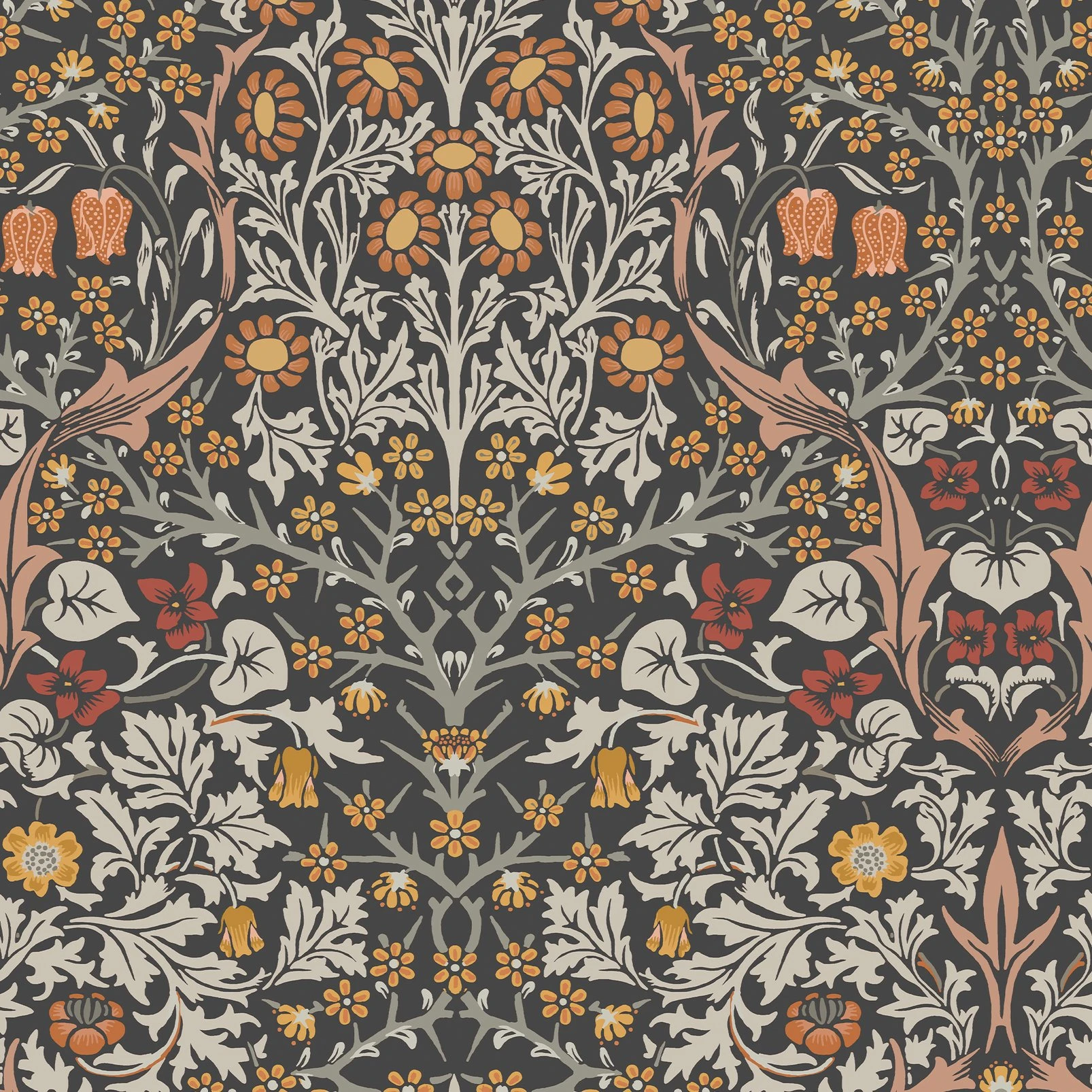 Blackthorn Charcoal & Burnt Orange Wallpaper - 124250_TILE_BLACKTHORN CHARCOAL & BURNT ORANGE_01.jpg
