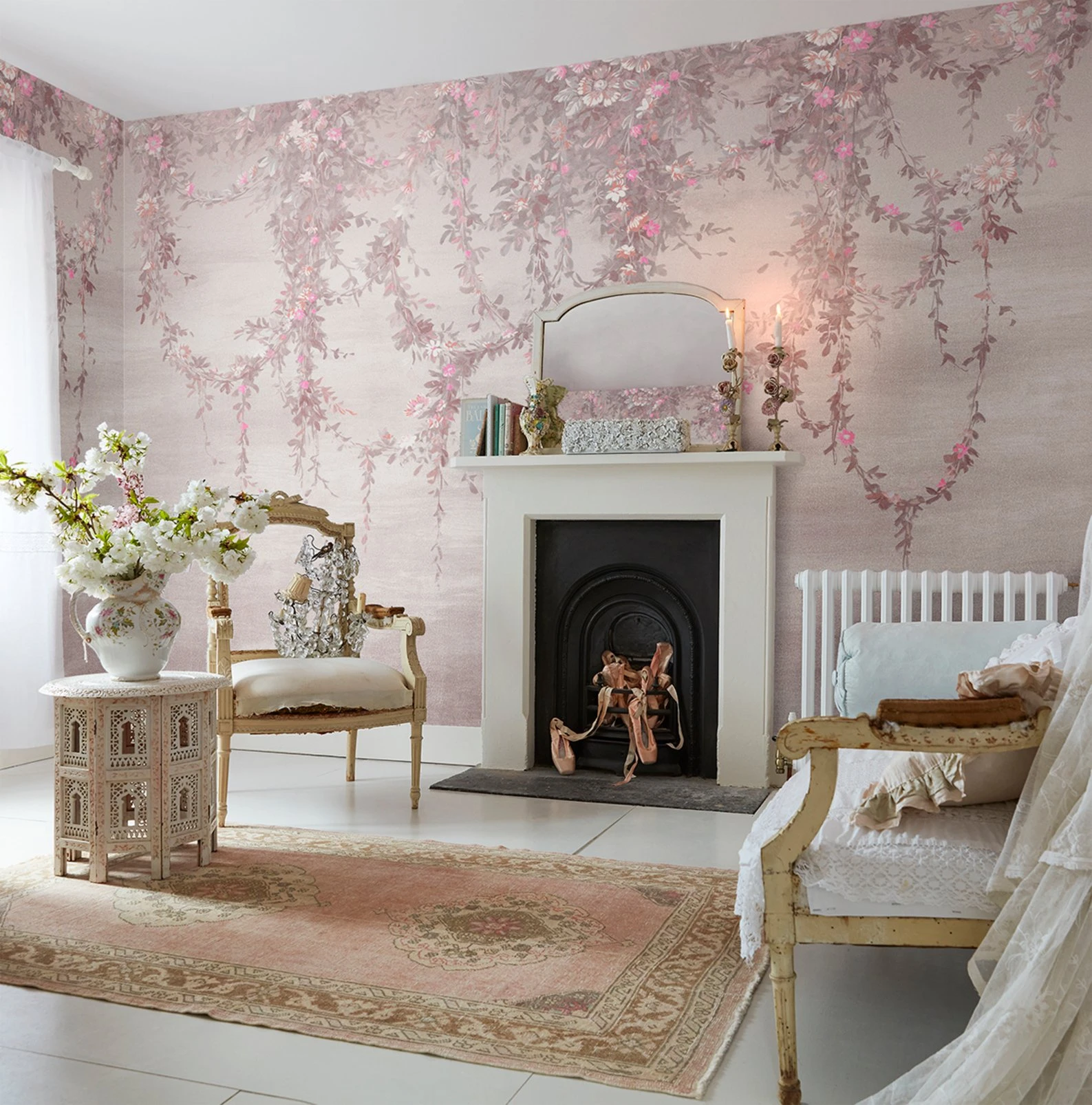 Hanging Garden Pink Bespoke Mural - 127501_ROOMSET_HANGING GARDEN MURAL PINK_01.jpg